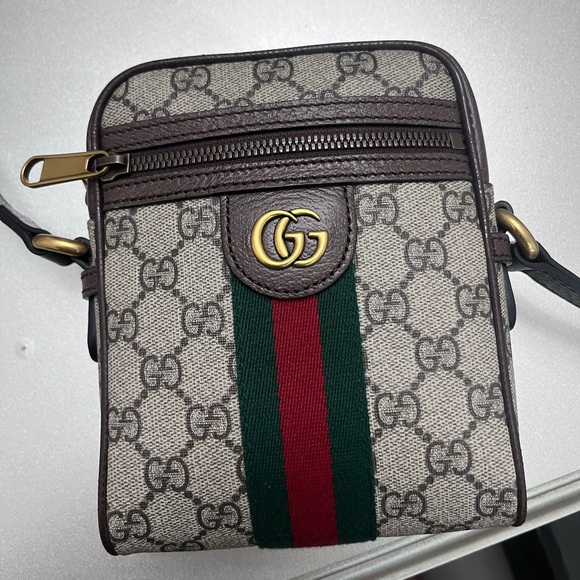 Gucci Ophidia Mini Messenger Bag supreme GG canvas set with sunglasses - Picture 1 of 16